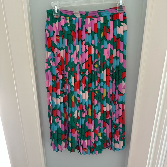 J. Crew Confetti Floral Pleated Midi Skirt - Picture 2 of 6